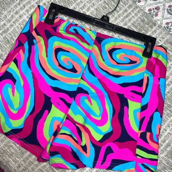 Colorful Swirl Pattern Athletic Dress - Picture 2 of 4